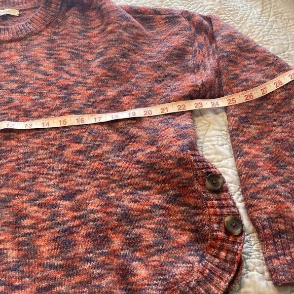 Madewell Space Dyed Birchmont Side Button Sweater - Picture 6 of 9
